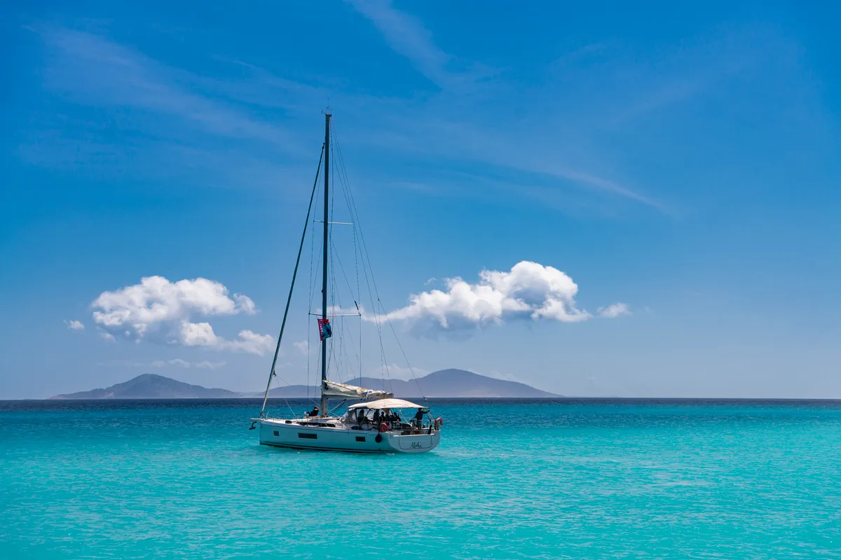 Exterior view of Aloha, a Beneteau Oceanis 51.1 sailboat at Municipal Unit of Lefkada, Greece