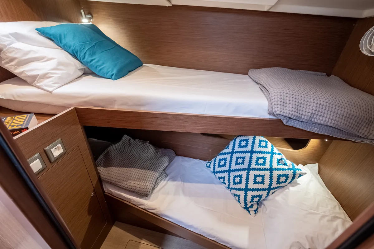 Cabin on Aloha, a Beneteau Oceanis 51.1 sailboat at Municipal Unit of Lefkada, Greece