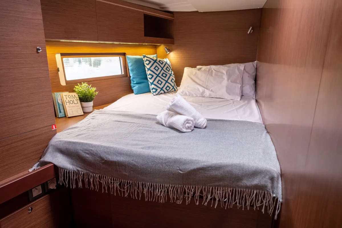 Cabin on Aloha, a Beneteau Oceanis 51.1 sailboat at Municipal Unit of Lefkada, Greece