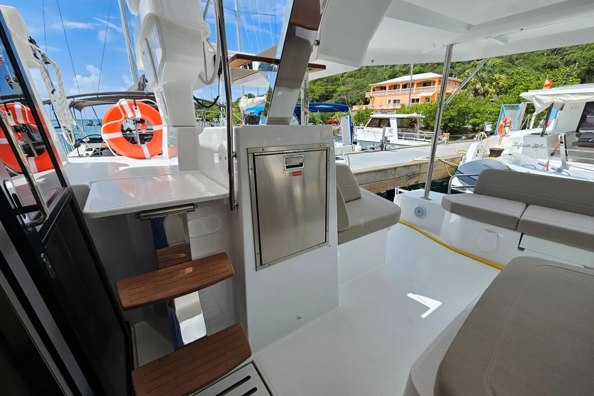 Irish Exit, a Fountaine Pajot FP 41 Maesto 3 catamaran at Charlotte Amalie, United States
