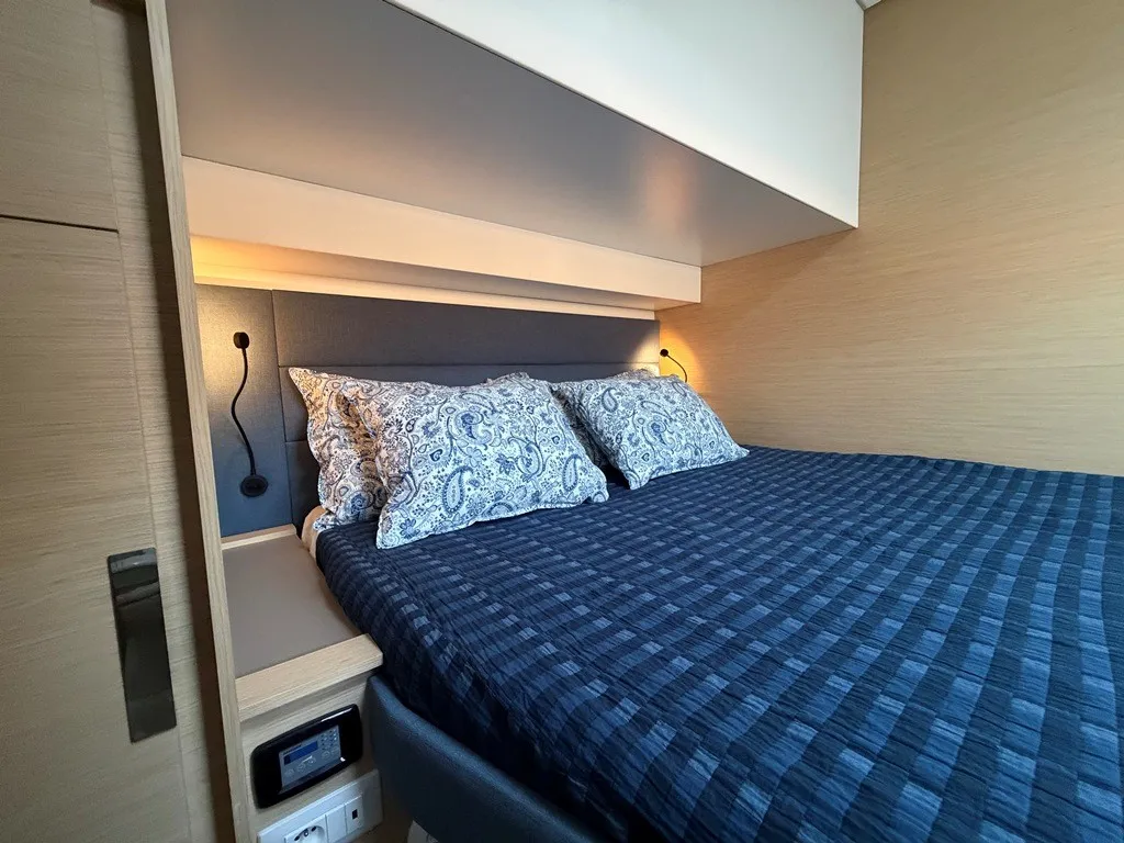 THE WAVE, a Fountaine Pajot Aura 51 catamaran at Athens, Greece