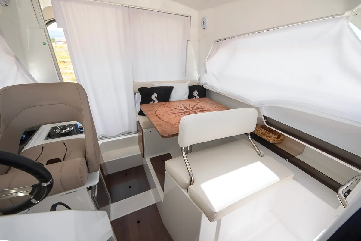 Nevera, a Beneteau Antares 8 OB motorboat at Tribunj, Croatia
