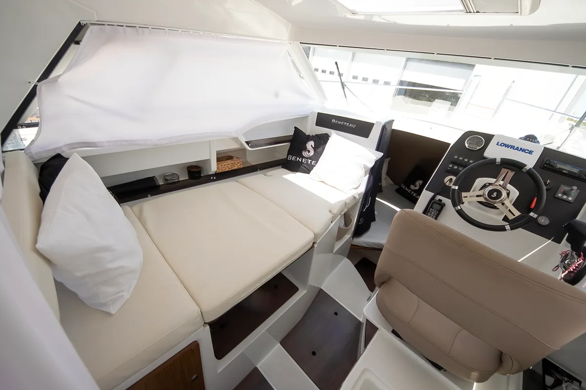 Nevera, a Beneteau Antares 8 OB motorboat at Tribunj, Croatia