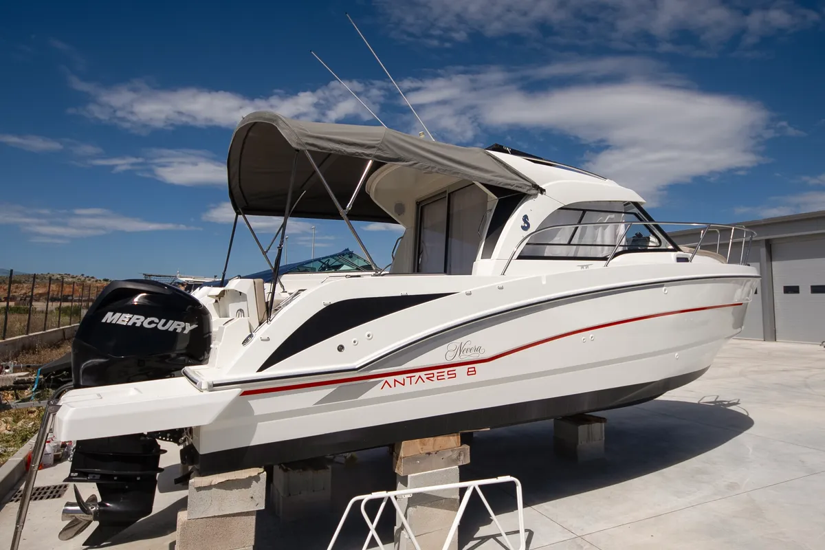 Nevera, a Beneteau Antares 8 OB motorboat at Tribunj, Croatia