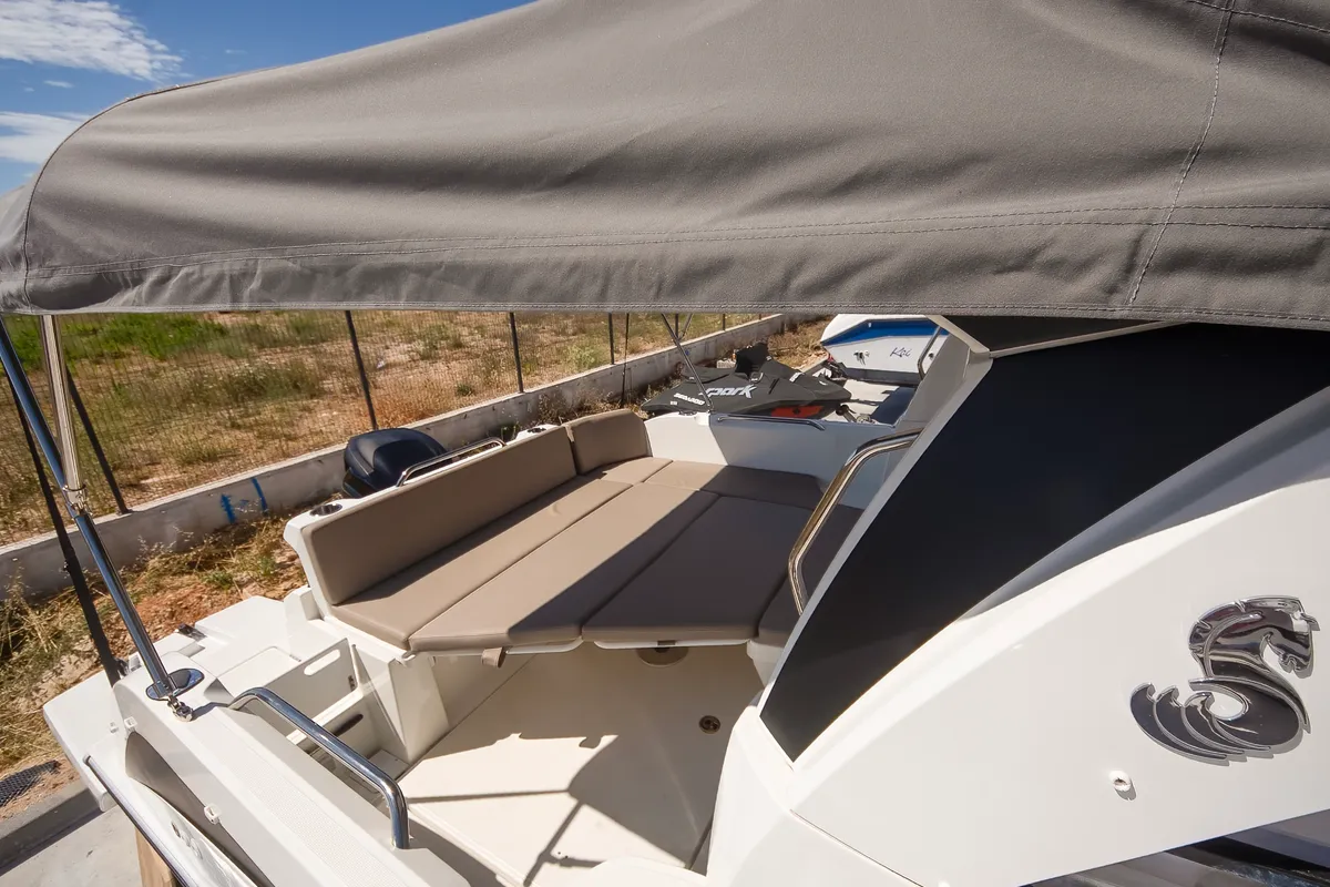Nevera, a Beneteau Antares 8 OB motorboat at Tribunj, Croatia