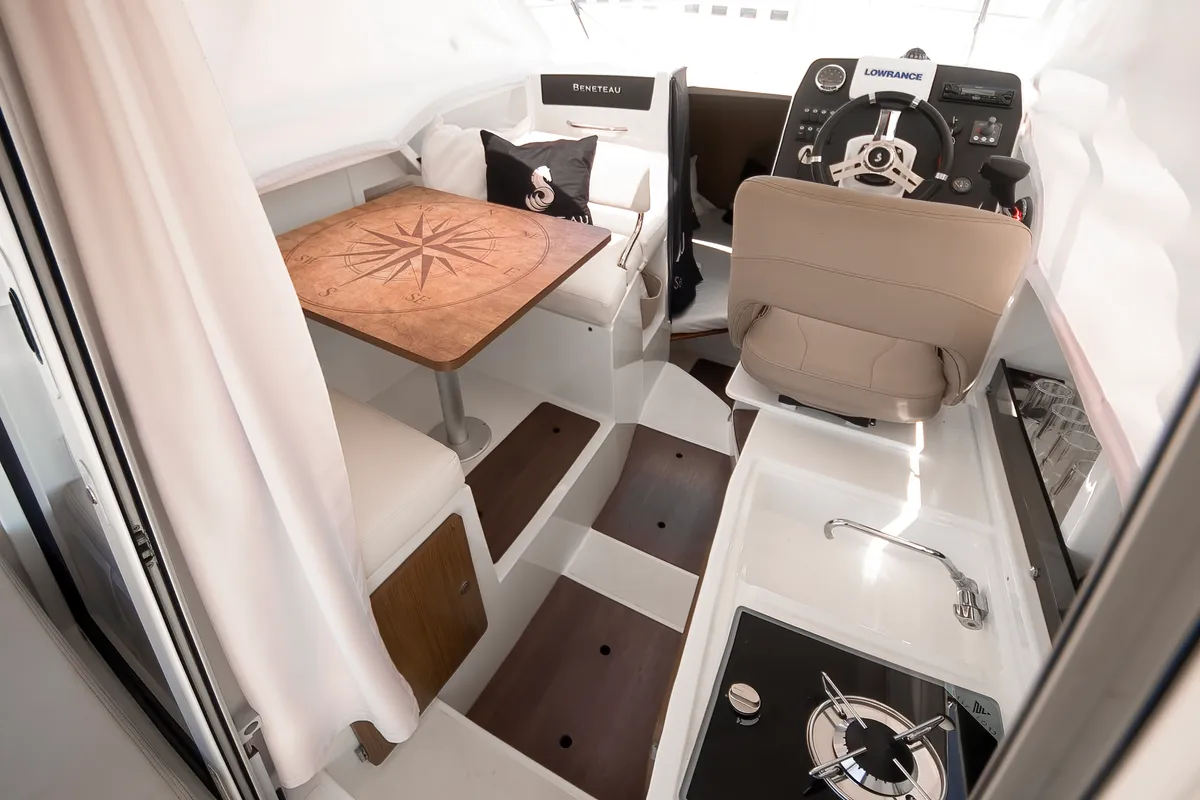 Nevera, a Beneteau Antares 8 OB motorboat at Tribunj, Croatia