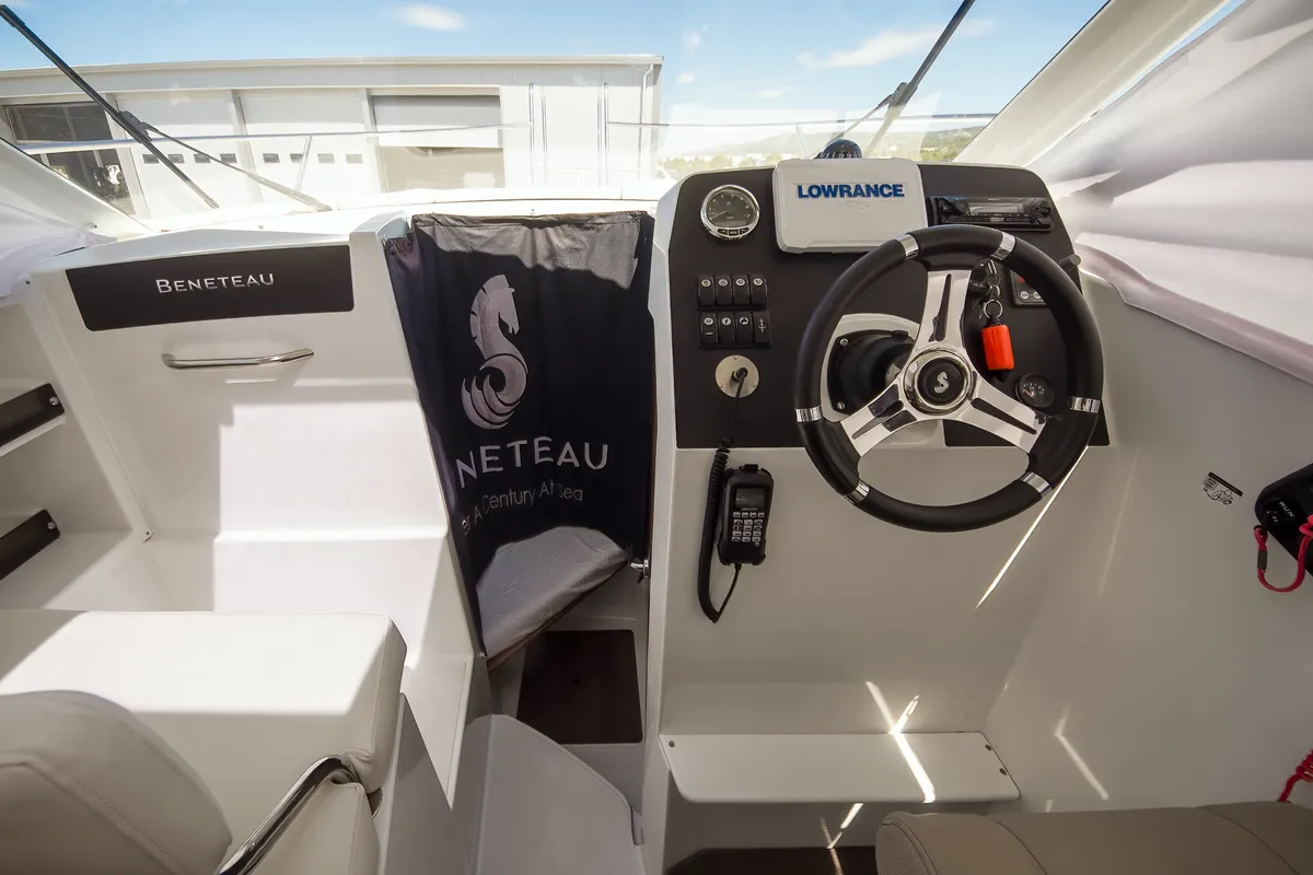 Nevera, a Beneteau Antares 8 OB motorboat at Tribunj, Croatia