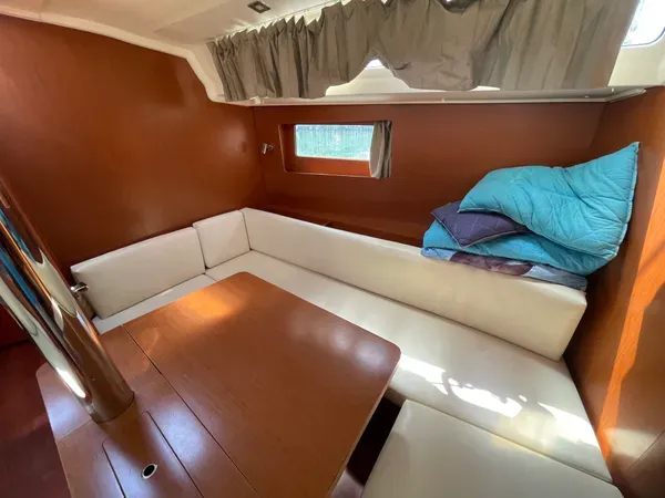 Salon of Black Lion, a Beneteau Oceanis 41.1 sailboat at Municipal Unit of Ellomenos, Greece
