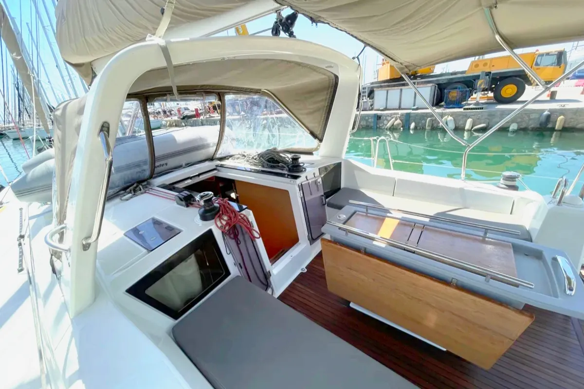 Black Lion, a Beneteau Oceanis 41.1 sailboat at Municipal Unit of Ellomenos, Greece