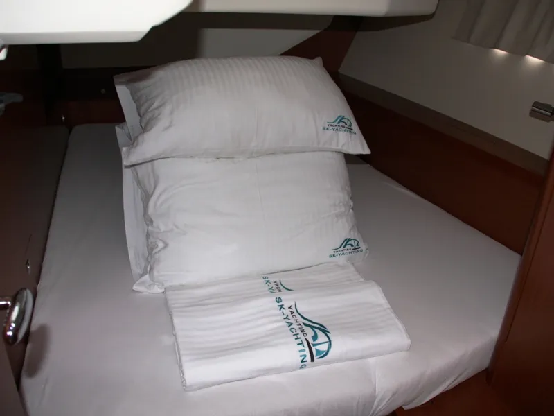 Cabin on Tonic, a Beneteau Oceanis 45 sailboat at Marmaris, Turkey
