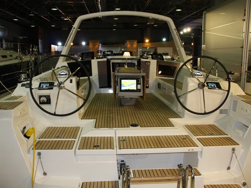 Cockpit of Tonic, a Beneteau Oceanis 45 sailboat at Marmaris, Turkey