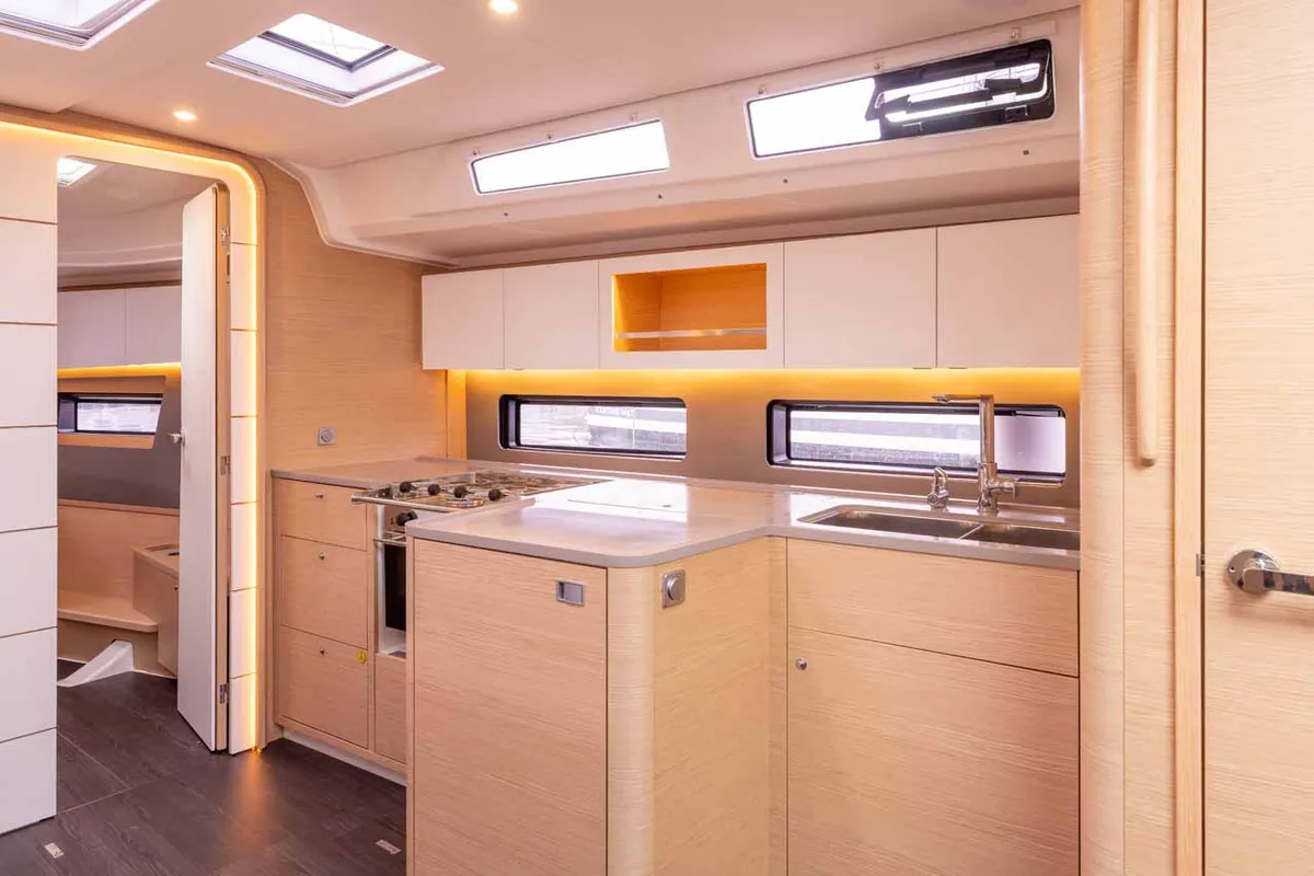 Galley of Rocky II, a Dufour 41 Performance sailboat at Grad Biograd na Moru, Croatia