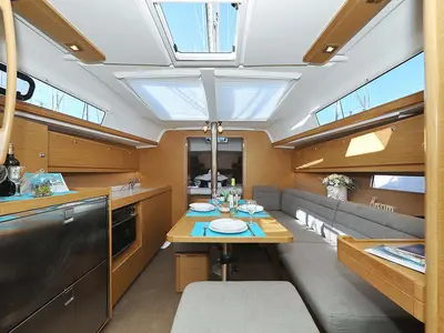 Salon of Alegria, a Dufour 382 GL sailboat at Grad Pula, Croatia