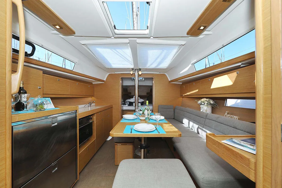Salon of Alegria, a Dufour 382 GL sailboat at Grad Pula, Croatia