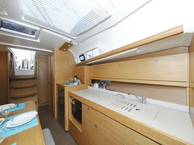 Galley of Alegria, a Dufour 382 GL sailboat at Grad Pula, Croatia