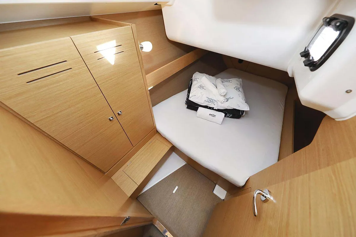 Cabin on Alegria, a Dufour 382 GL sailboat at Grad Pula, Croatia