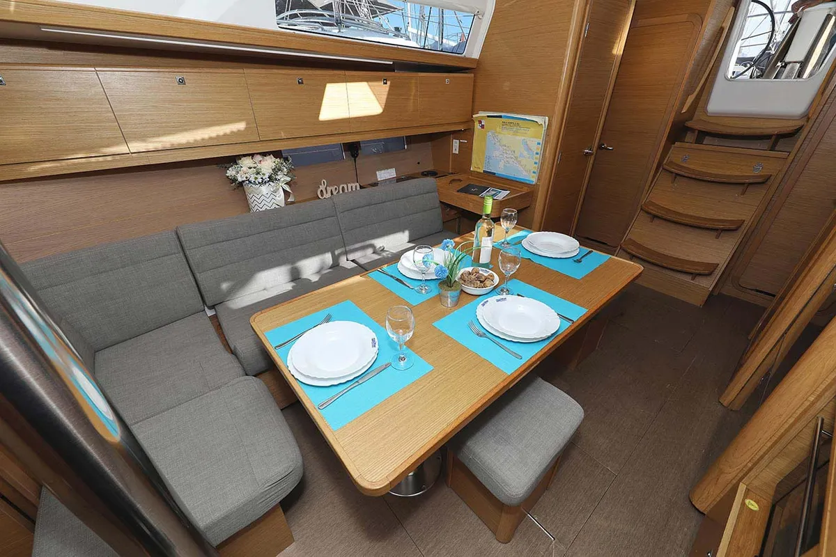 Salon of Alegria, a Dufour 382 GL sailboat at Grad Pula, Croatia