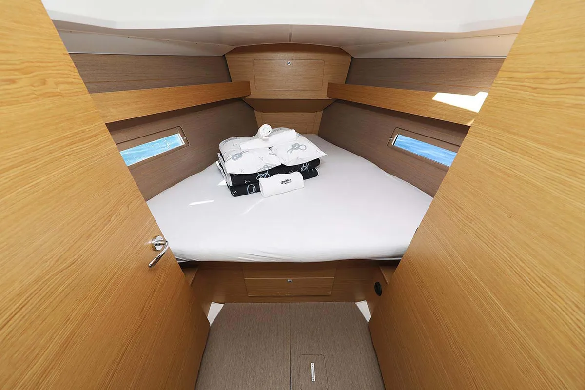 Cabin on Alegria, a Dufour 382 GL sailboat at Grad Pula, Croatia