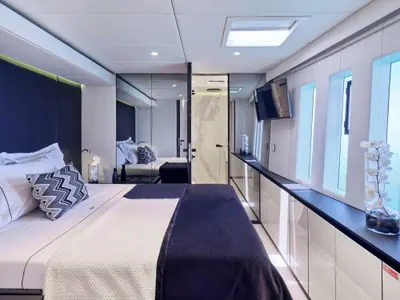 Above & Beyond, a Sunreef 80 catamaran at Athens, Marina Delta Kallithea, Greece