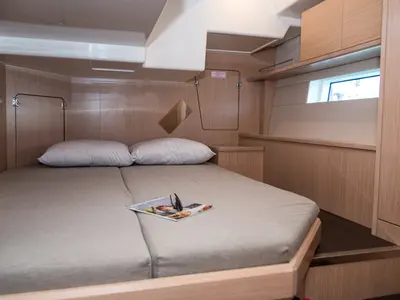 Cabin on Amaltheia, a Bavaria C50 sailboat at Municipal Unit of Lefkada, Greece