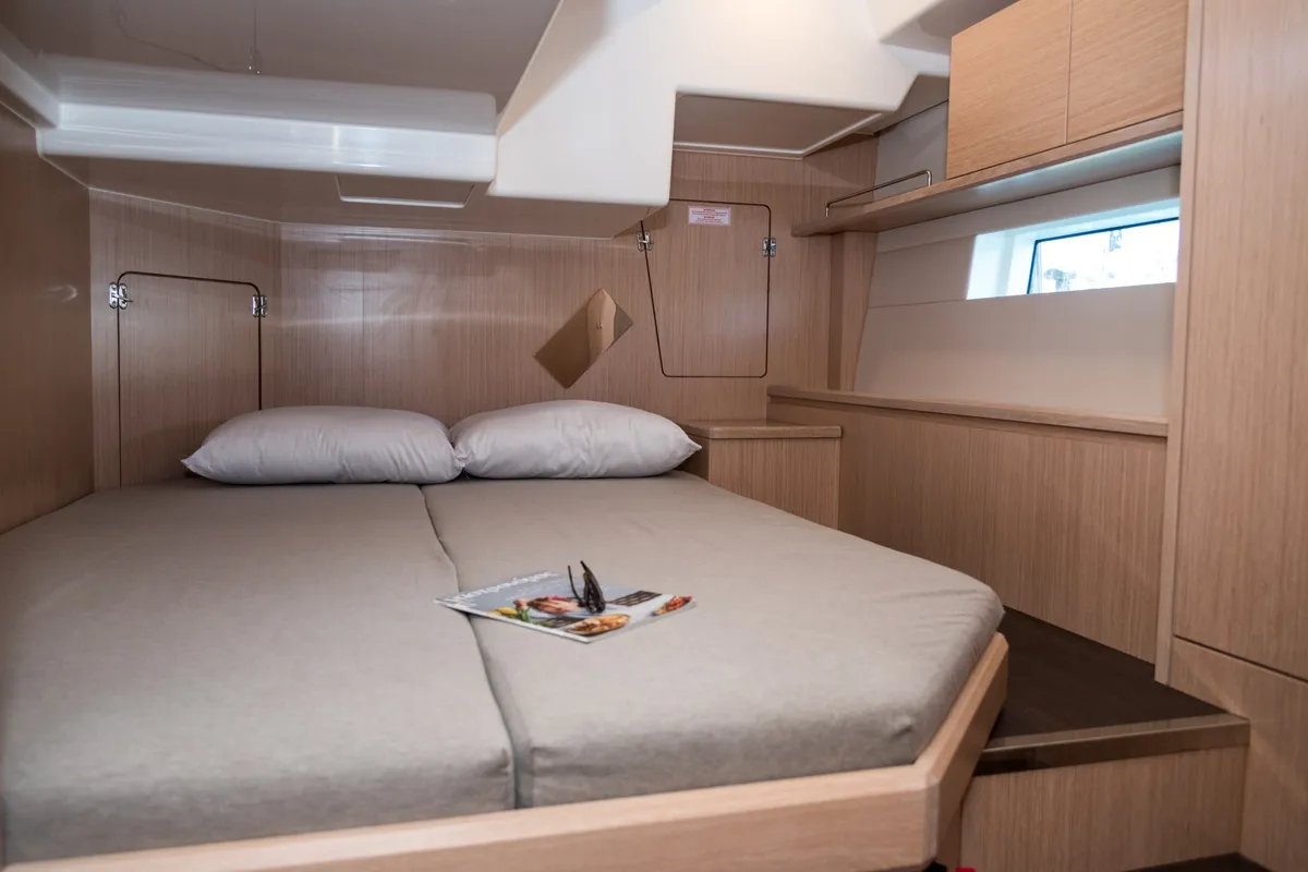 Cabin on Amaltheia, a Bavaria C50 sailboat at Municipal Unit of Lefkada, Greece