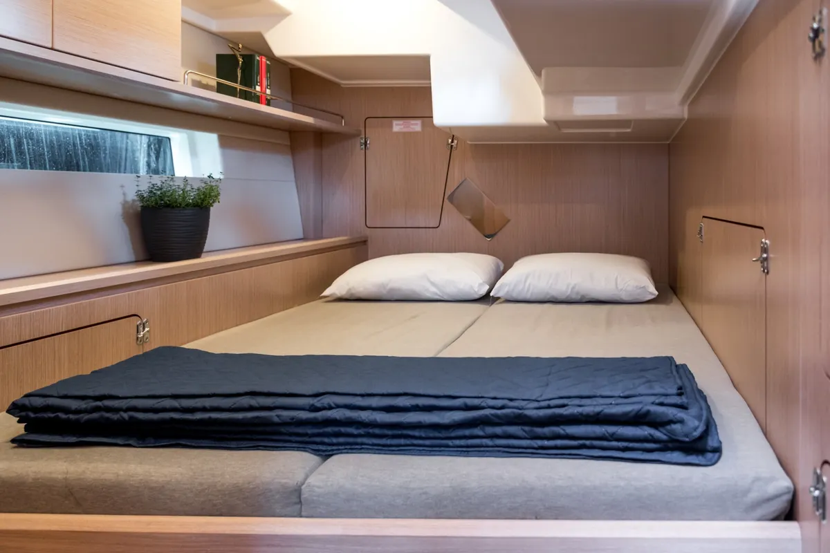 Cabin on Amaltheia, a Bavaria C50 sailboat at Municipal Unit of Lefkada, Greece