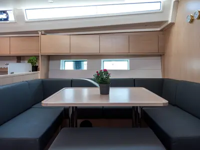 Salon of Amaltheia, a Bavaria C50 sailboat at Municipal Unit of Lefkada, Greece