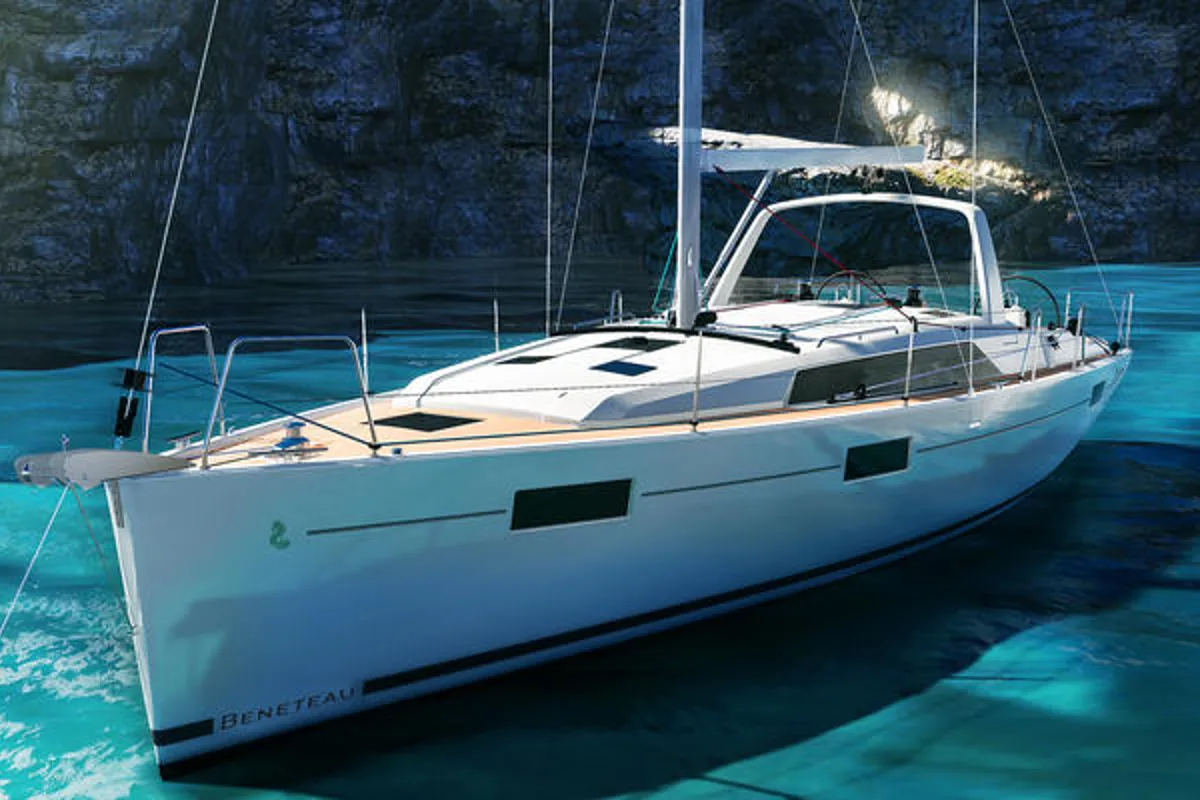 Exterior view of Namaka Ekolu, a Beneteau Oceanis 40.1 sailboat at Palma de Mallorca, Spain