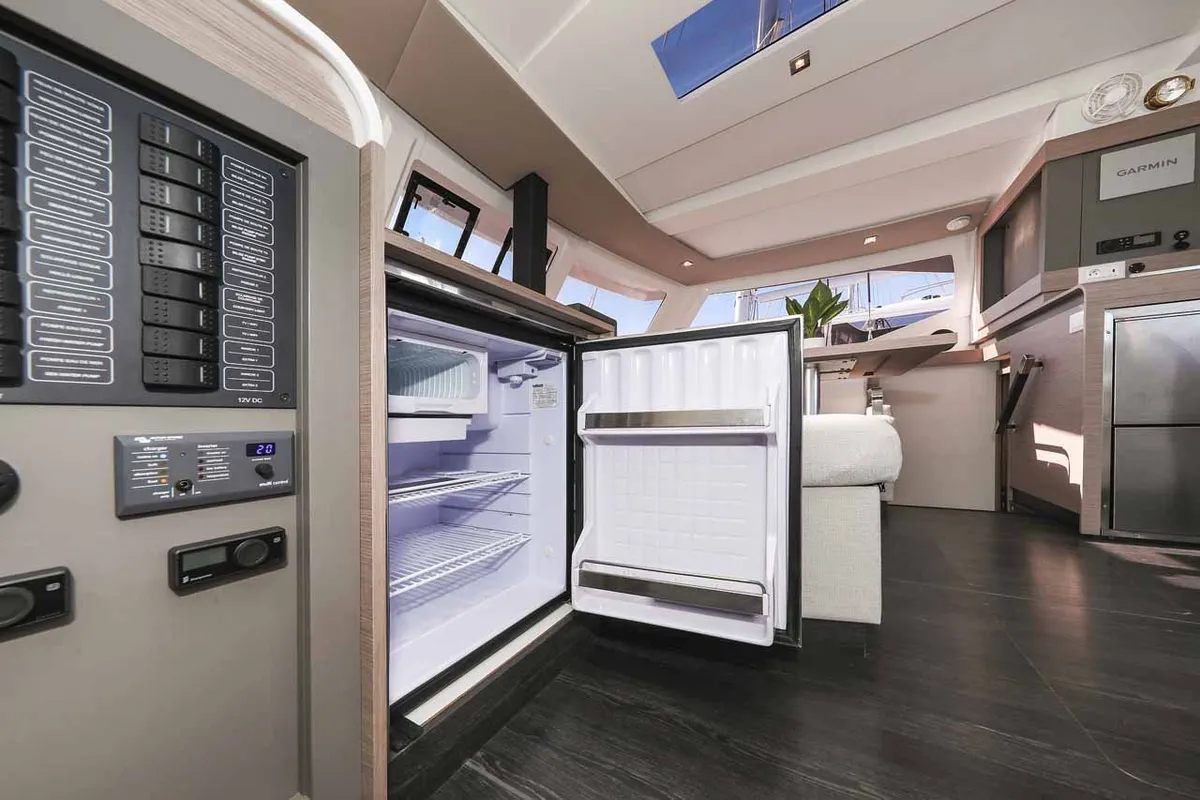 Galley of Orion, a Fountaine Pajot Isla 40 catamaran at Grad Biograd na Moru, Croatia