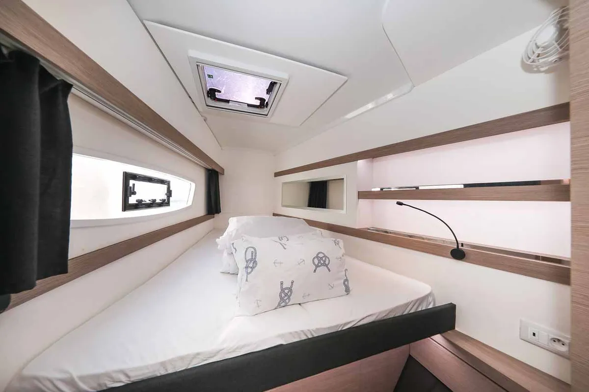 Cabin on Orion, a Fountaine Pajot Isla 40 catamaran at Grad Biograd na Moru, Croatia