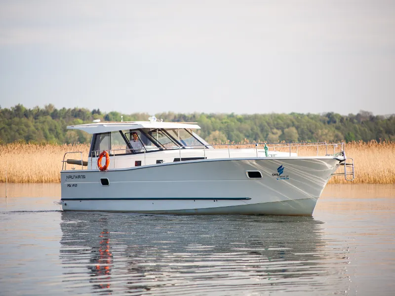 Exterior view of Oceanis 461/3/3 Premium, a Delphia Yachts Nautika 1300 motor yacht at Wilkasy, Poland