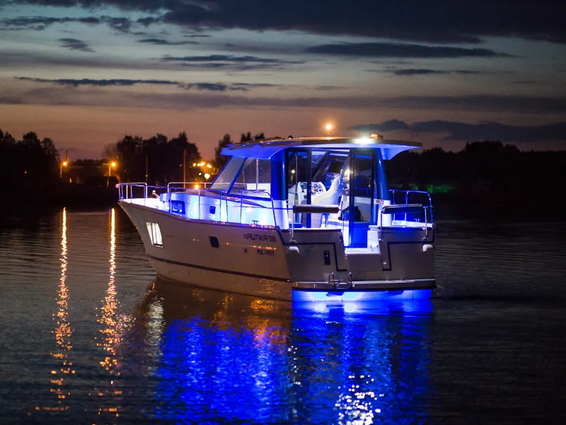 Exterior view of Oceanis 461/3/3 Premium, a Delphia Yachts Nautika 1300 motor yacht at Wilkasy, Poland
