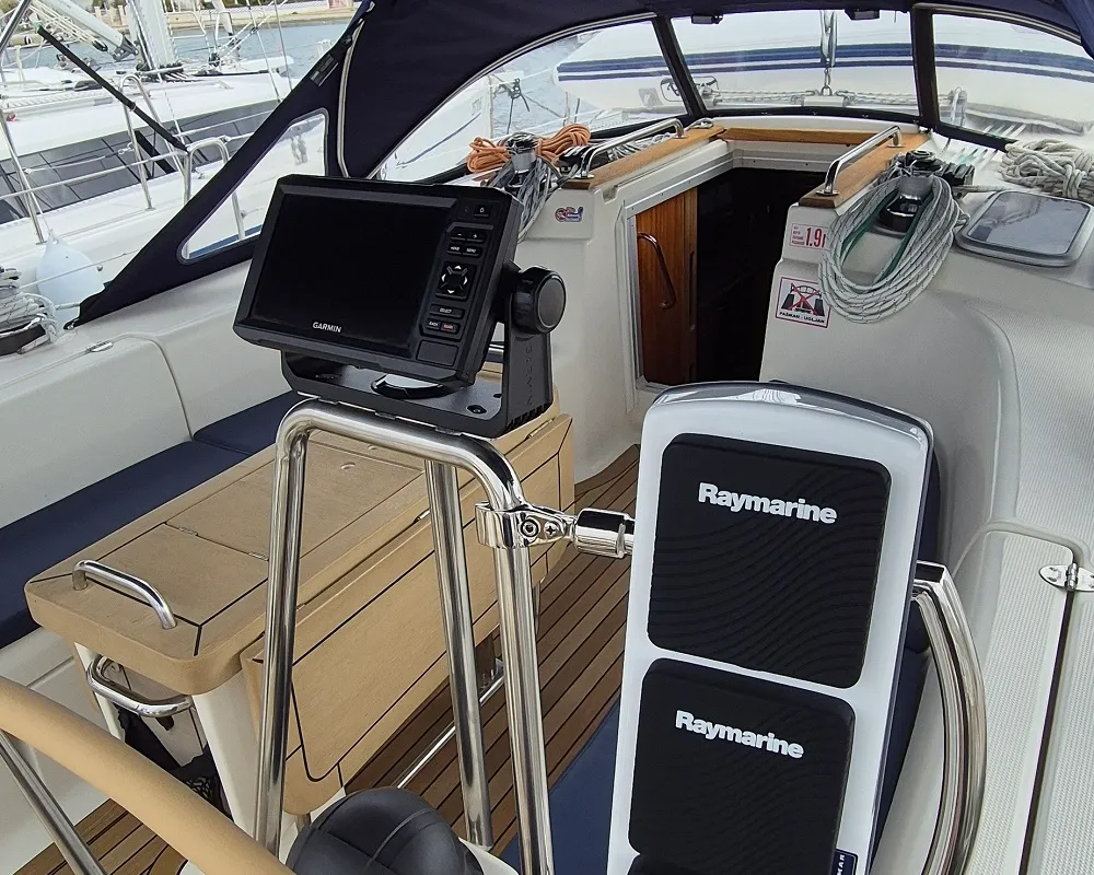 Cabin on Flipper I, a Bavaria 44 sailboat at Jezera, Croatia