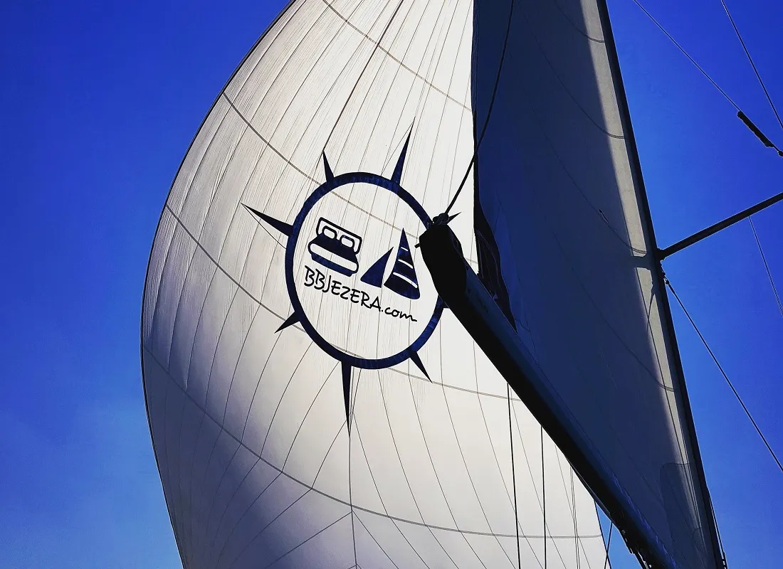 Exterior view of Flipper I, a Bavaria 44 sailboat at Jezera, Croatia
