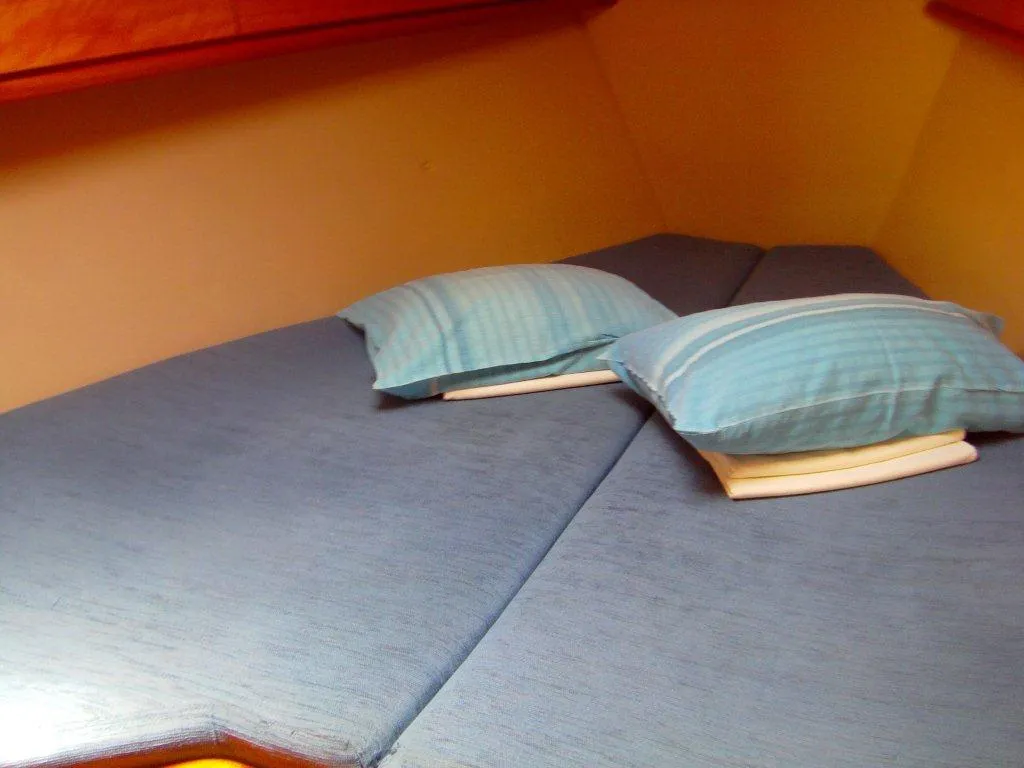 Cabin on CATHERINE, a Bavaria 33 Cruiser sailboat at Grad Trogir, Croatia