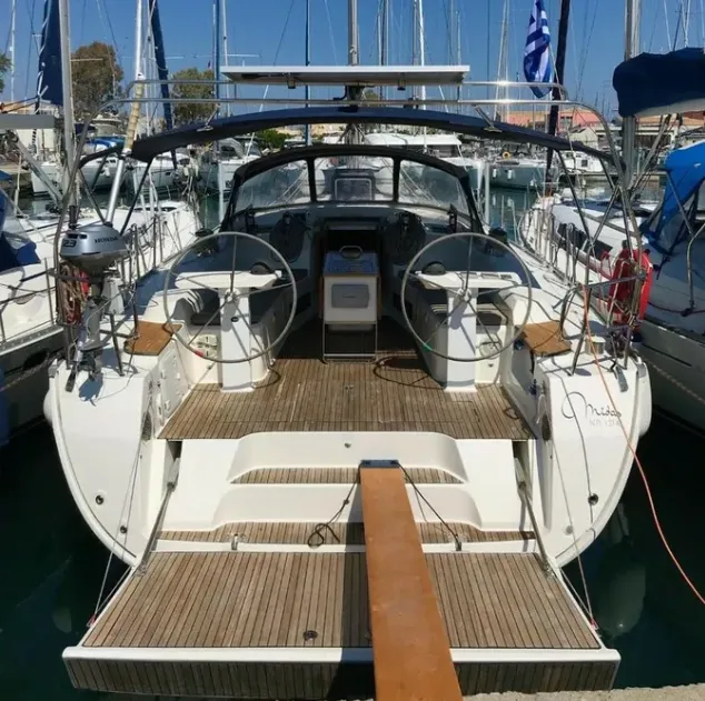 Midas, a Bavaria Cruiser 45 sailboat at Municipal Unit of Lefkada, Greece