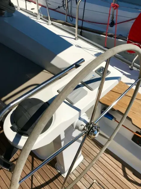 Midas, a Bavaria Cruiser 45 sailboat at Municipal Unit of Lefkada, Greece