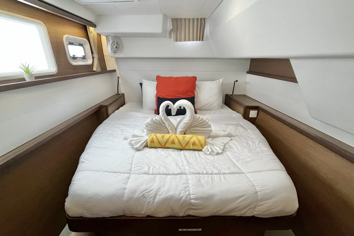 Cabin on Luna Mia, a Lagoon 450 F catamaran at Parham Town, British Virgin Islands