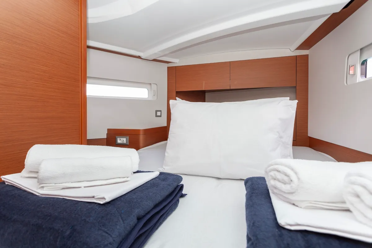 Galley of Bella Ciao, a Jeanneau Sun Odyssey 410 sailboat at Split, Croatia