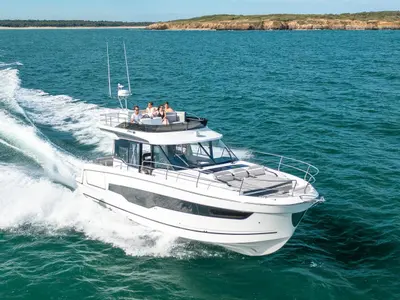 SEA LION , a Jeanneau Merry Fisher 1295 FLY motorboat at Grad Trogir, Croatia
