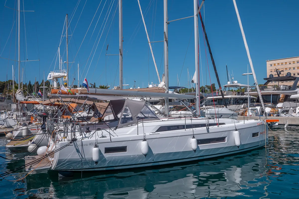 Exterior view of Mamma Mia, a Beneteau Oceanis 40.1 sailboat at Split, Croatia