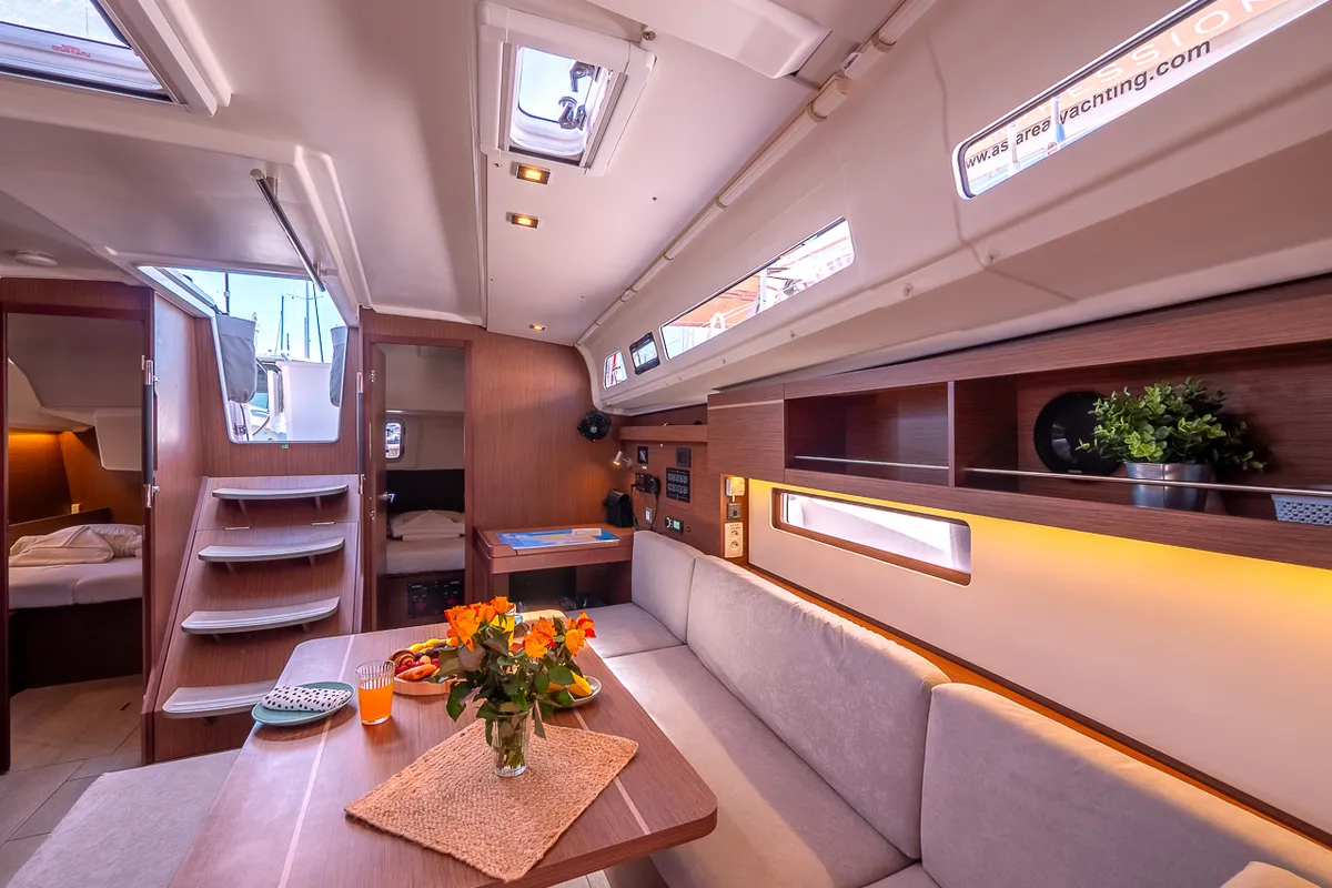 Salon of Mamma Mia, a Beneteau Oceanis 40.1 sailboat at Split, Croatia