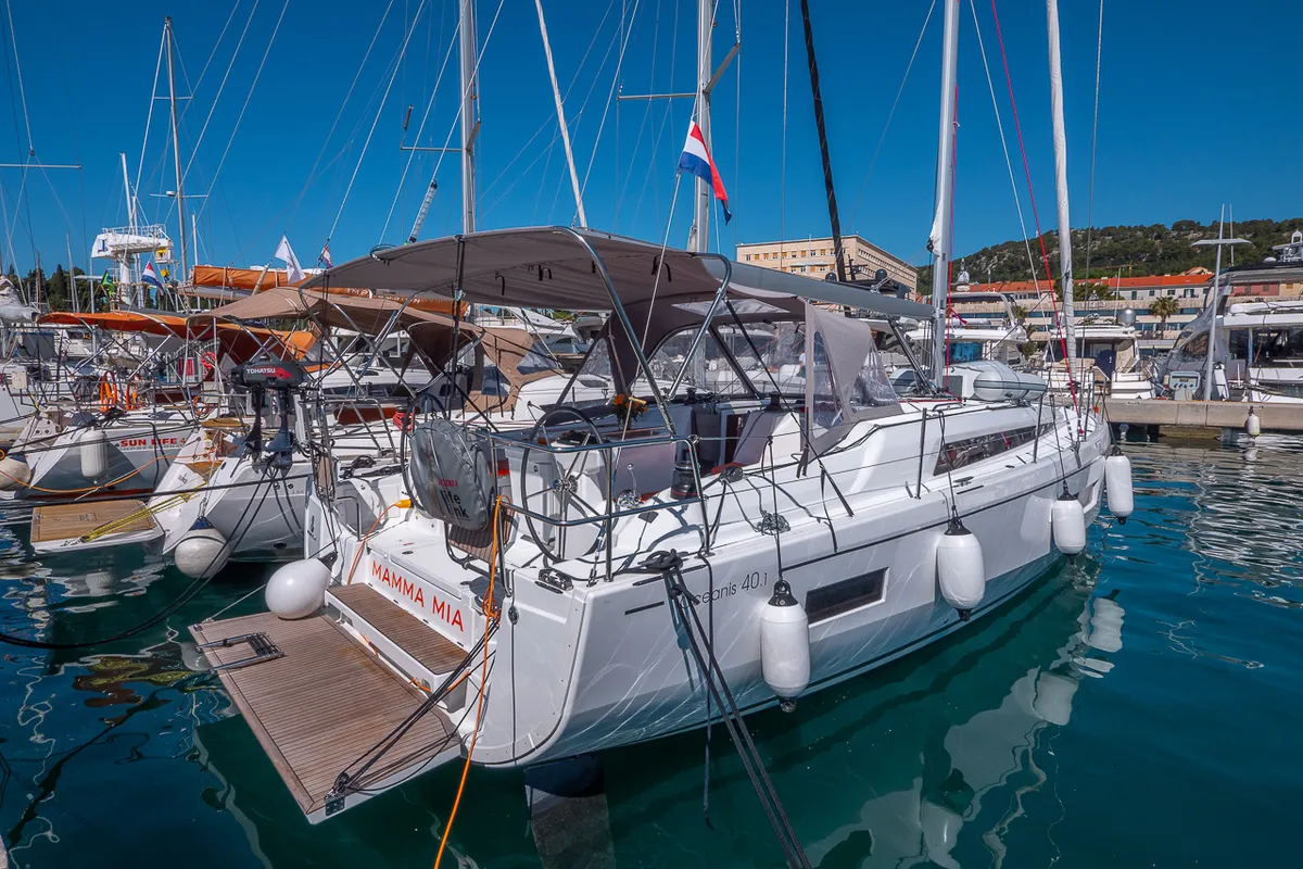 Exterior view of Mamma Mia, a Beneteau Oceanis 40.1 sailboat at Split, Croatia