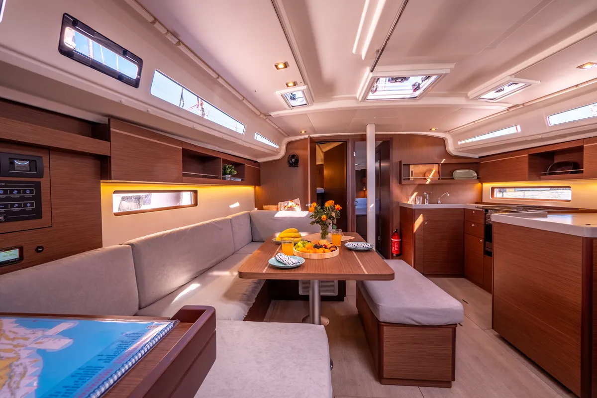 Head on Mamma Mia, a Beneteau Oceanis 40.1 sailboat at Split, Croatia