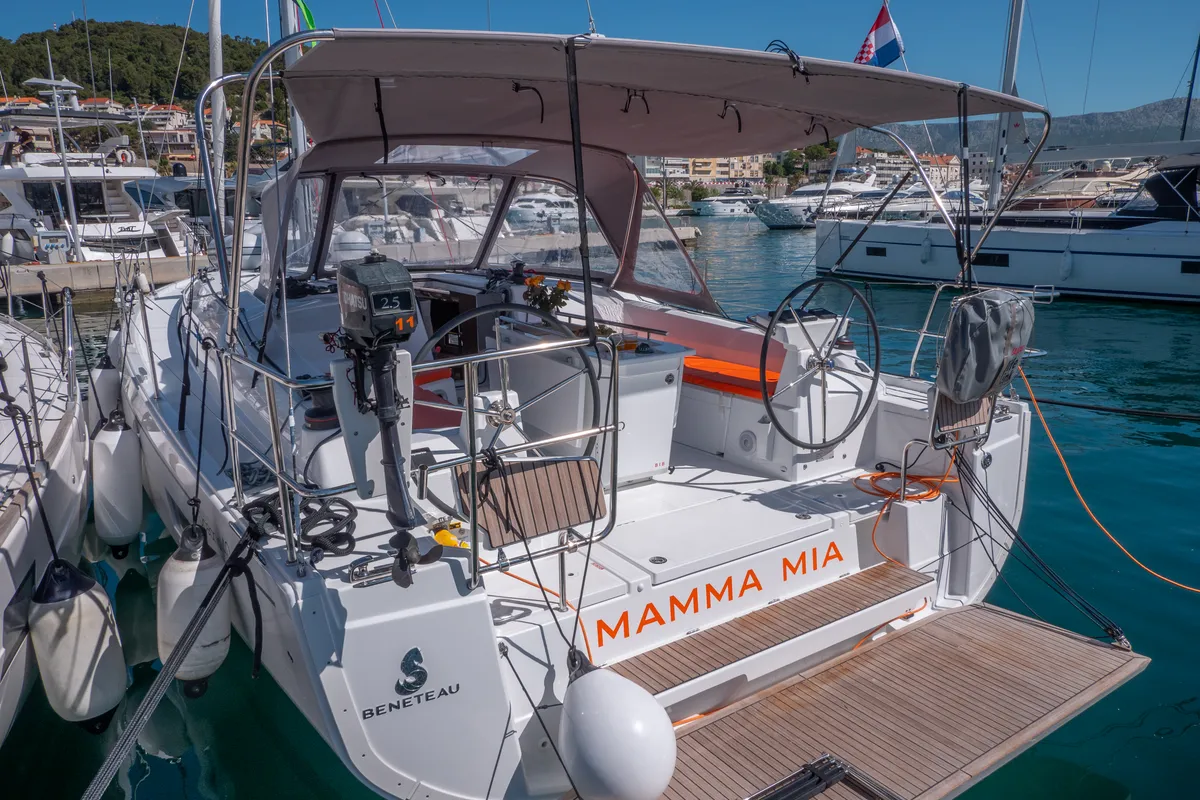 Exterior view of Mamma Mia, a Beneteau Oceanis 40.1 sailboat at Split, Croatia