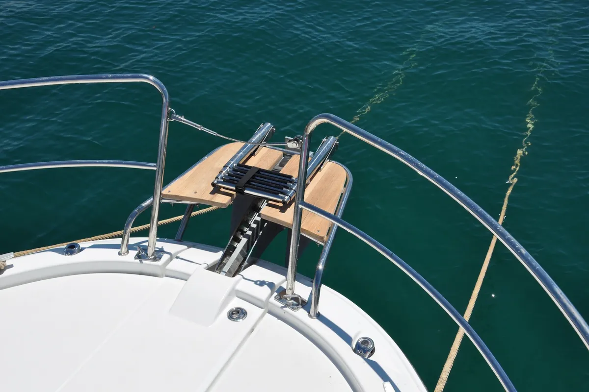 Ema, a Jeanneau Merry Fisher 895 motorboat at Split, Croatia