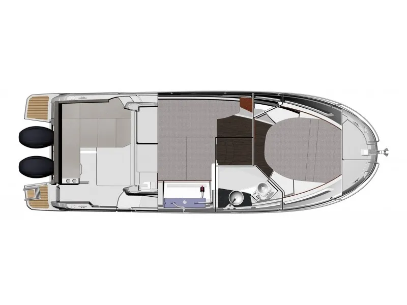 Deck of Ema, a Jeanneau Merry Fisher 895 motorboat at Split, Croatia