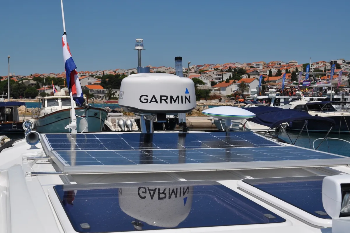 Galley of Ema, a Jeanneau Merry Fisher 895 motorboat at Split, Croatia