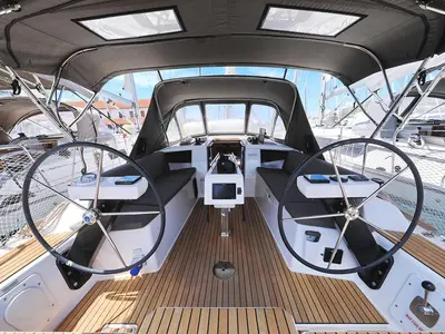 Cockpit of Pina Colada, a Dufour 360 GL sailboat at Grad Pula, Croatia
