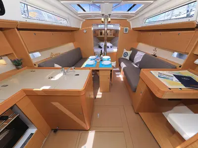 Salon of Pina Colada, a Dufour 360 GL sailboat at Grad Pula, Croatia